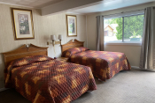 Motel room with 2 beds