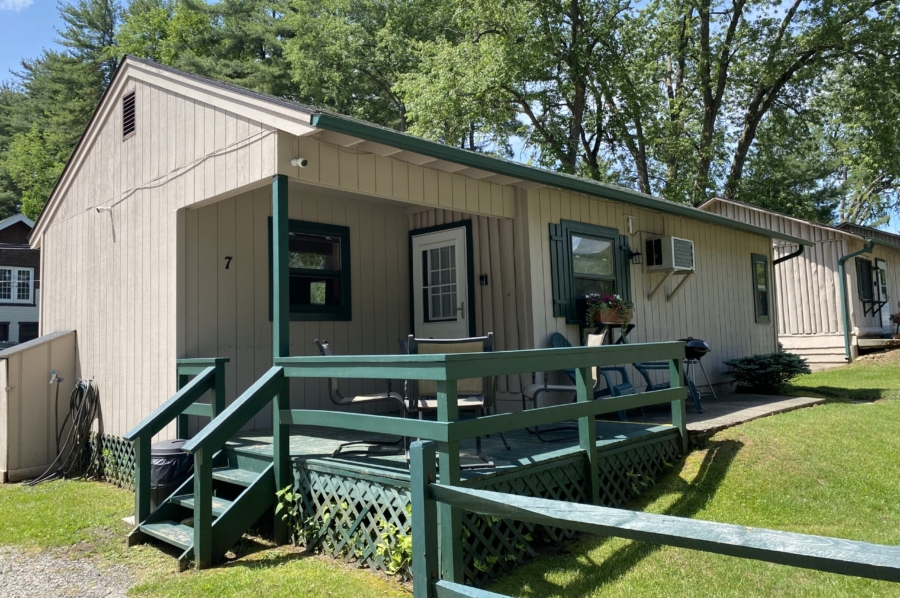 cabin exterior with deck at entrance